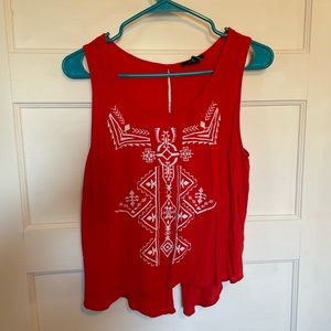 FREE with purchase! Forever 21 red orange cropped tank top